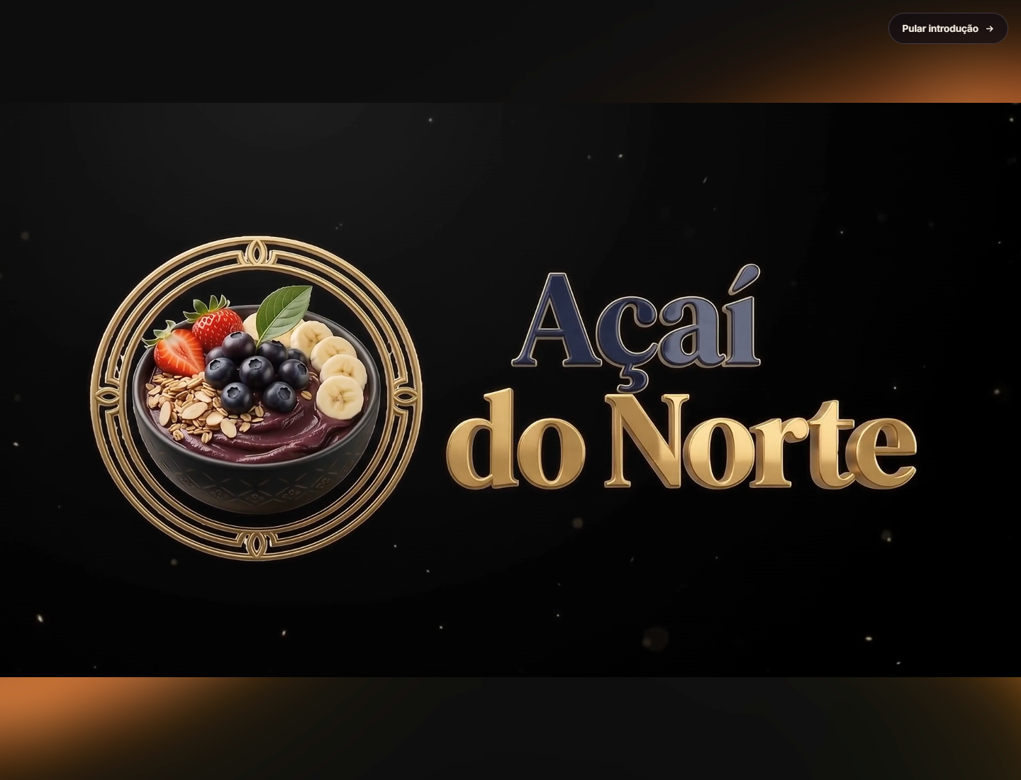 Screenshot do projeto Açaí do Norte (demo de produto)