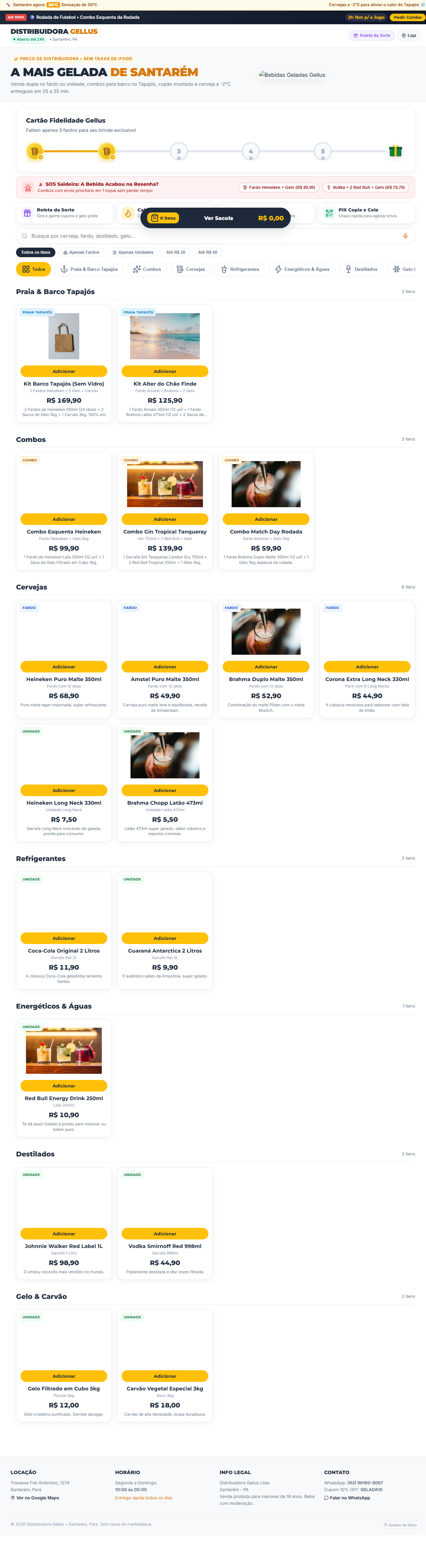 Screenshot do projeto Distribuidora Gellus
