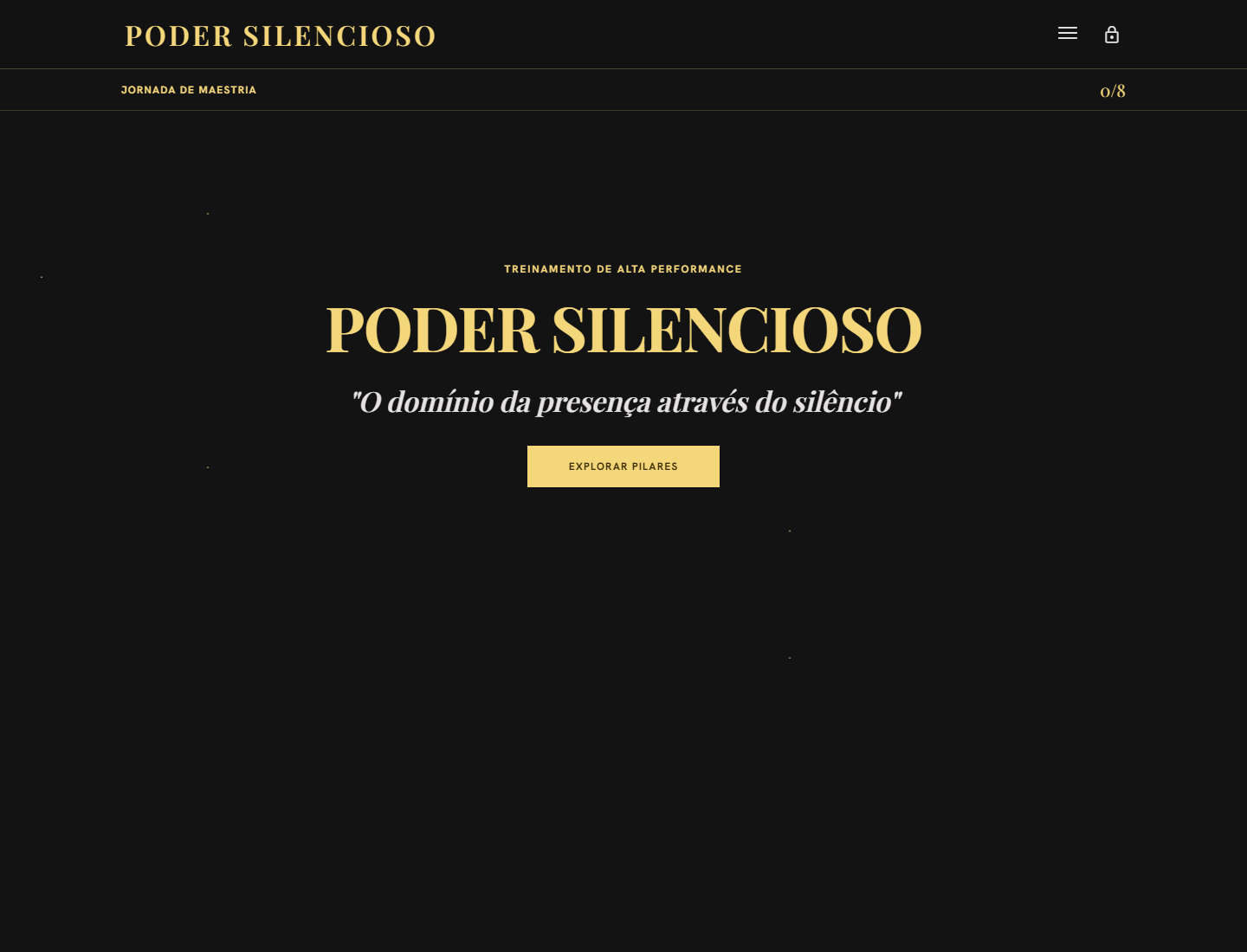 Screenshot do projeto Poder Silencioso